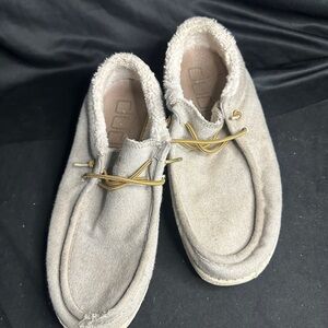 Men's Beige Casual Shoes-Hey Dude size 10-#439